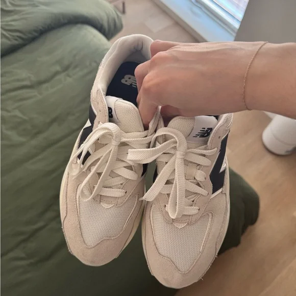 New Balance | Shoes | New Balance Cream And Black Sneakers  display picture 3